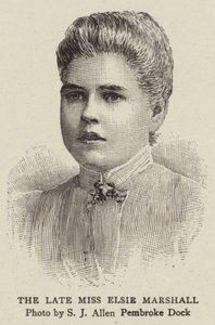 Późna panna Elsie Marshall (rycina) autorstwa English School