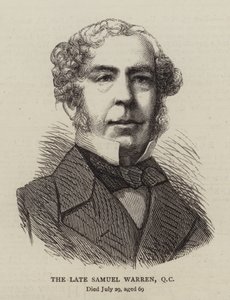 Późny Samuel Warren, QC (grawerowanie) autorstwa English School