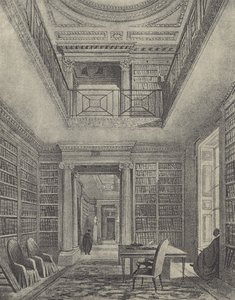 Biblioteka, 1844 (grawiura) autorstwa English School