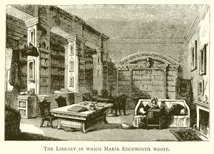 Biblioteka, w której pisała Maria Edgeworth autorstwa English School