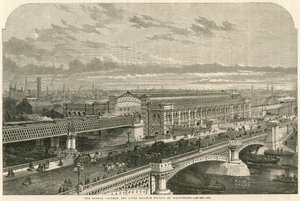 Dworzec kolejowy Londyn, Chatham i Dover w Blackfriars, Londyn autorstwa English School