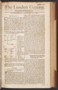 The London Gazette, nr 5573, s. 1 autorstwa English School