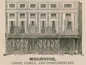The London General Mourning Warehouse, Regent Street, Londyn autorstwa English School