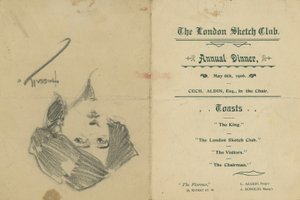 Coroczna kolacja w London Sketch Club autorstwa English School