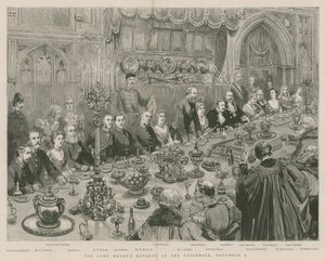 Bankiet Lorda Burmistrzów w Guildhall, Londyn, 9 listopada 1887 r. autorstwa English School