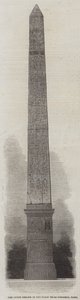 Obelisk w Luksorze na Place de la Concorde w Paryżu (rycina) autorstwa English School