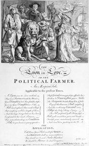 Lyon zakochany lub rolnik polityczny, 1738 autorstwa English School