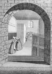 Sposób ucieczki Johna Shepherda z Condemned Hole w Newgate, 1724 autorstwa English School