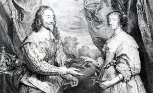 Wesele Henrietty i Karola, grawerowane przez G. Vertue według Van Dycka, 1742 autorstwa English School