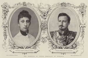 Ślub księcia Ferdynanda Bułgarii (rycina) autorstwa English School