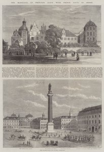 Ślub księżniczki Alicji z księciem Ludwikiem Heskim (rycina) autorstwa English School