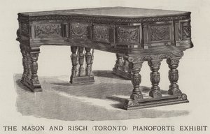 Ekspozycja Pianoforte Mason and Risch (Toronto) (rycina) autorstwa English School