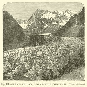 Mer de Glace, niedaleko Chamonix, Szwajcaria autorstwa English School