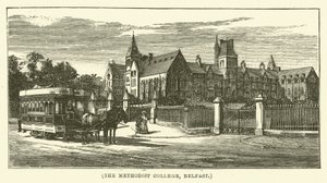 Kolegium Metodystów w Belfaście (rycina) autorstwa English School