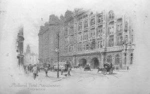 Hotel Midland, Manchester, ok. 1910 r. autorstwa English School