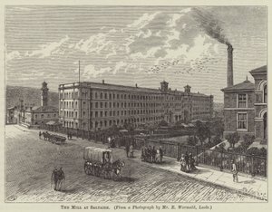Młyn w Saltaire (rycina) autorstwa English School