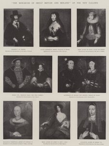 „The Monarchs of Great Britain and Ireland” w New Gallery (lito) autorstwa English School