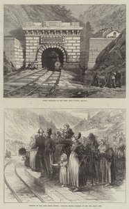 Tunel Mont Cenis (grawerowanie) autorstwa English School