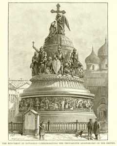 Pomnik w Nowogrodzie upamiętniający tysiąclecie imperium, 1862 autorstwa English School