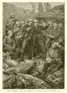 Poranek po obronie Rorkes Drift, Zululand, 1879 autorstwa English School
