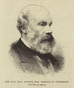 Najbardziej Honorowy Arthur Hay, markiz Tweeddale (rycina) autorstwa English School