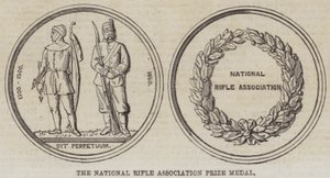 Medal nagrody National Rifle Association (grawerowanie) autorstwa English School