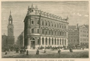 Nowa siedziba National Safe Deposit Companies przy Queen Victoria Street w Londynie autorstwa English School