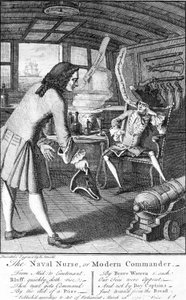 Pielęgniarka marynarki wojennej lub współczesny dowódca, 1750 autorstwa English School
