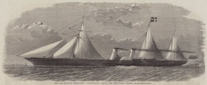 Nowy parowiec Clipper „Ly-Ee-Moon”, zbudowany dla handlu opium (grawerowanie) autorstwa English School