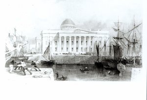 Nowy Urząd Celny, Liverpool, c.1830 autorstwa English School