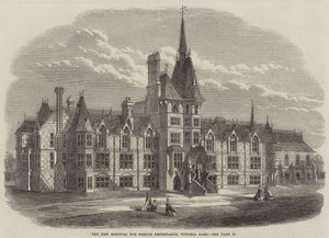 Nowy szpital dla francuskich protestantów, Victoria Park (rycina) autorstwa English School