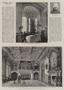 Nowy indyjski pokój Durbar w nowym skrzydle domu Osborne (rycina) autorstwa English School