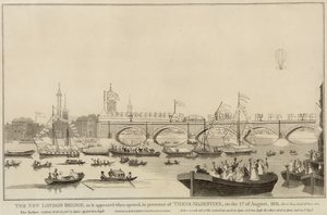 New London Bridge, 1 sierpnia 1831 autorstwa English School