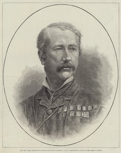Nowy par, generał porucznik Sir Garnet Wolseley, GCB, naczelny dowódca armii w Egipcie (rycina) autorstwa English School