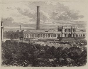 Nowa fabryka muszli w Woolwich (grawerowanie) autorstwa English School