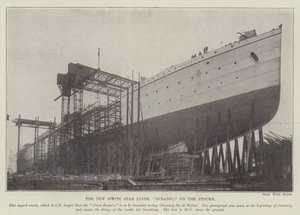 New White Star Liner, „Oceanic”, na zapasach (grawerunek) autorstwa English School