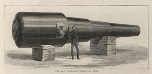 Nowe niemowlę Woolwich, 81 ton (grawerowanie) autorstwa English School