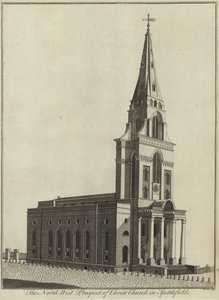 North West Prospect of Christ Church w Spitalfields w Londynie