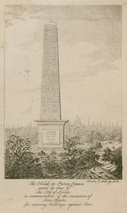 Obelisk na Putney Common autorstwa English School