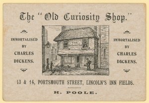 The Old Curiosity Shop, Portsmouth Street, Lincolns Inn Fields, Londyn; Sprzedawca makulatury w Poole autorstwa English School