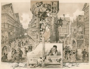 The Old London Street na Wystawie Zdrowia; Whittingtons House, Pye Corner autorstwa English School