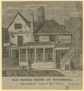 Old Manor House of Totenhall, później Tawerna Adama i Ewy, Londyn autorstwa English School