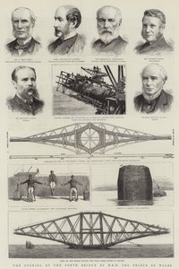 Otwarcie Forth Bridge przez JKW Księcia Walii (rycina) autorstwa English School