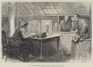 The Opium Traffic, chińska sprzedaż Opium (grawerowanie) autorstwa English School