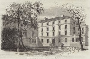 Oratorium, w Brompton, na zewnątrz rezydencji (grawerowanie) autorstwa English School