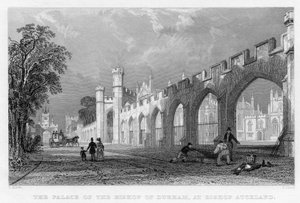Pałac Biskupa Durham, w Bishop Auckland, 1833 r. autorstwa English School