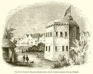 Paris Garden Theatre, Southwark, gdzie Jonson okazjonalnie występował autorstwa English School