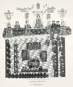Parlament Edwarda I (1239-1307) kopia z rękopisu Wriothesley z ok. 1523, wyd. w 1794 autorstwa English School