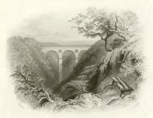 Most i wąwóz Peaths, Berwickshire autorstwa English School