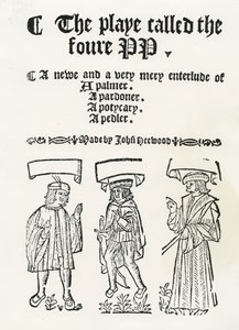Sztuka nazywa czwórkę PP, c. 1530 (drzeworyt) autorstwa English School
